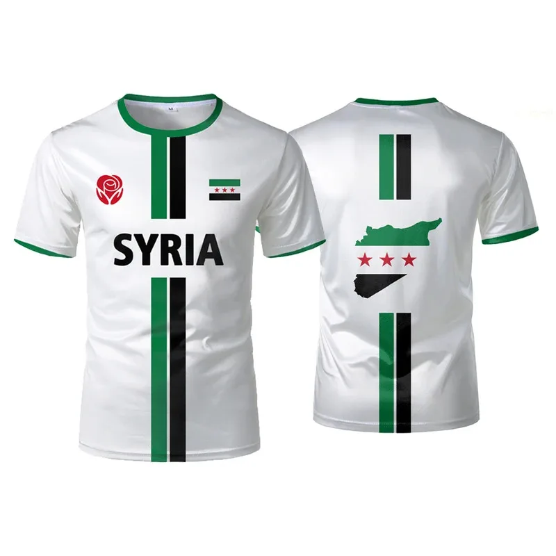 New Syria Football Jersey Men's Sports T-shirts Syrian Flag Street Oversized Tops Unisex Casual Graphic T-shirts Mens Gifts
New Syria Football Jersey Men's Sports T-shirts Syrian Flag Street Oversized Tops Unisex Casual Graphic T-shirts Mens Gifts
