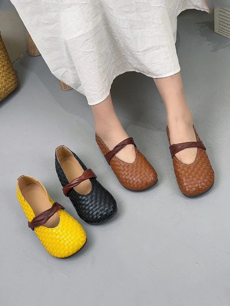 Birkuir Mary Jane Shoes For Women Flats Slip On Weave Genuine Leather Single Shoes Luxury Loafers Flat Sole Ladies Slip On Shoes
Birkuir Mary Jane Shoes For Women Flats Slip On Weave Genuine Leather Single Shoes Luxury Loafers Flat Sole Ladies Slip On Shoes