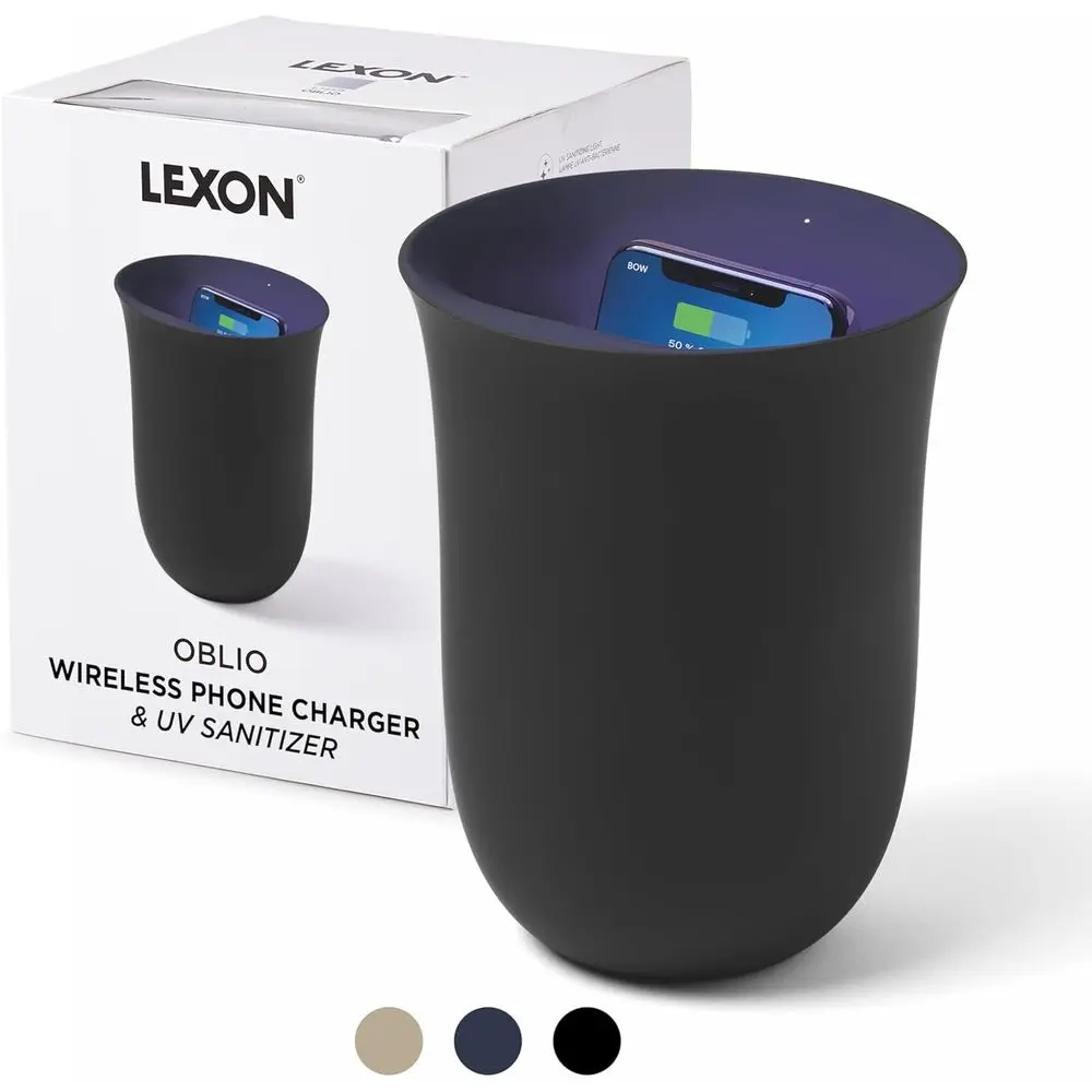 10W UV Sanitizing Light & Wireless Charging Station, Black
10W UV Sanitizing Light & Wireless Charging Station, Black