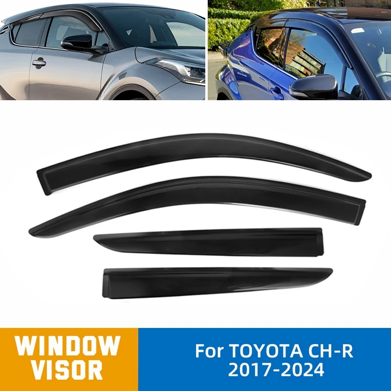 4PCS Weathershield Sun Rain Deflector Guard For Toyota CHR C-HR 2017-2024 2018 2019 Side Window Visor Vent Shade Car Accessory
4PCS Weathershield Sun Rain Deflector Guard For Toyota CHR C-HR 2017-2024 2018 2019 Side Window Visor Vent Shade Car Accessory