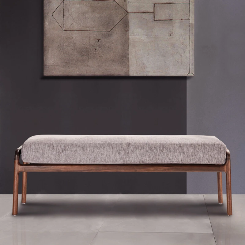 Bedroom black walnut bed tail stool, light luxury sofa stool, bedside small sofa
Bedroom black walnut bed tail stool, light luxury sofa stool, bedside small sofa