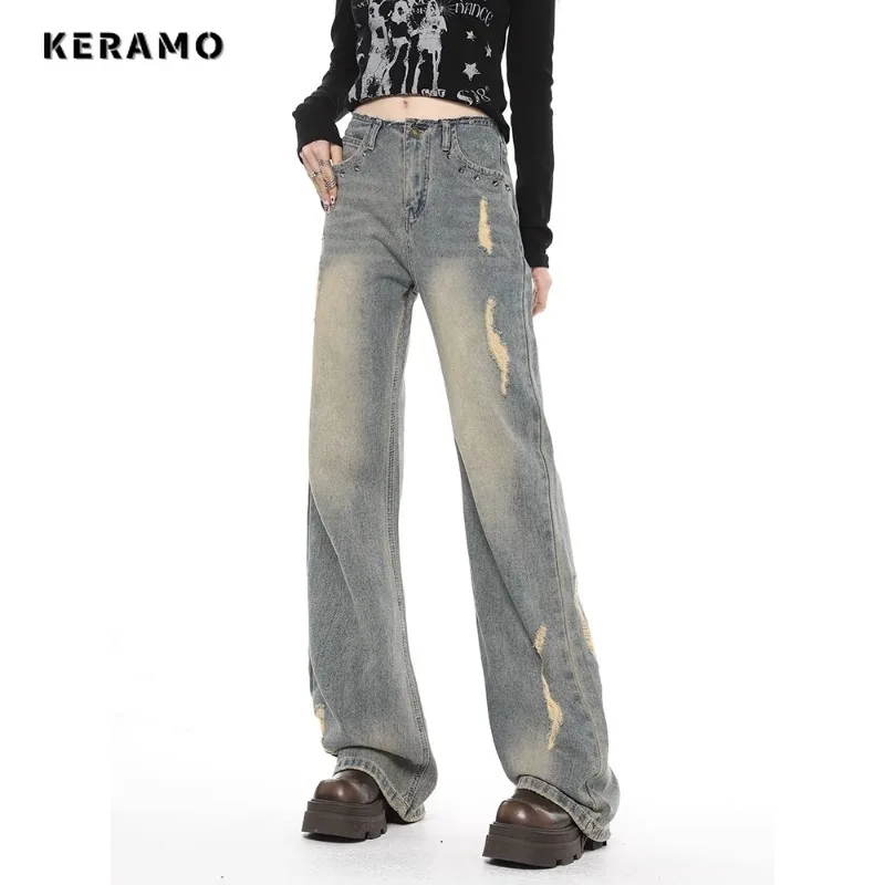 2023 Winter Vintage High Waist High Street Style Blue Straight Jeans Pant Korean Fashion Women Wide Leg Baggy Y2K Denim Trouser
2023 Winter Vintage High Waist High Street Style Blue Straight Jeans Pant Korean Fashion Women Wide Leg Baggy Y2K Denim Trouser