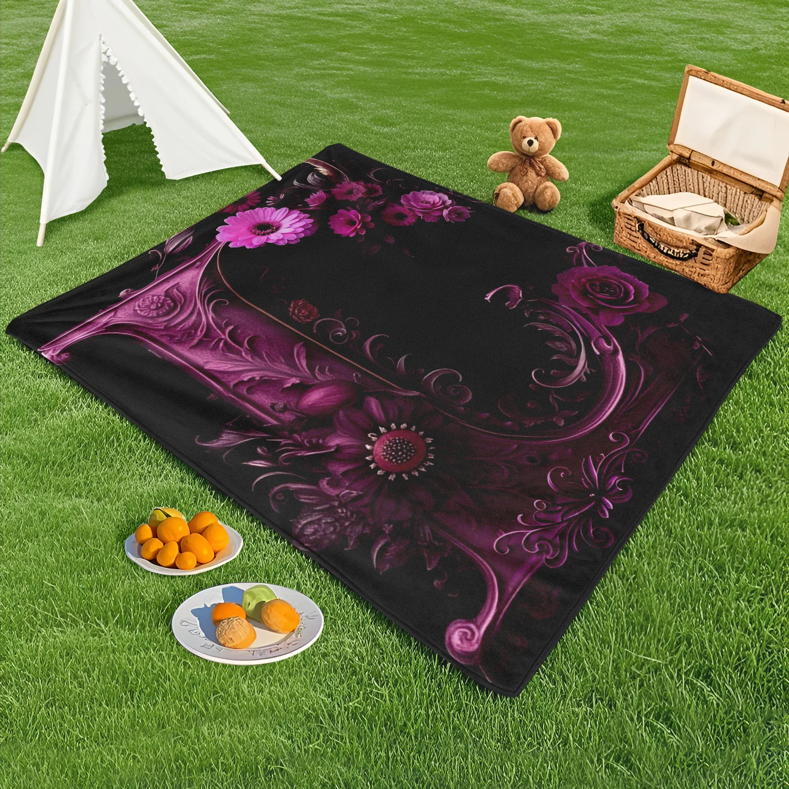 Lavender Purple Floral Vine Design Creative Outdoor Blanket For Stylish Picnics And Garden Relaxation
Lavender Purple Floral Vine Design Creative Outdoor Blanket For Stylish Picnics And Garden Relaxation