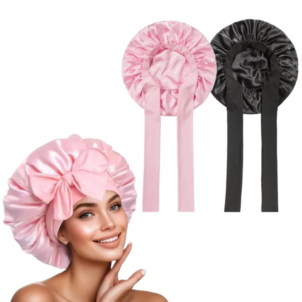 New Satin Solid Sleeping Hat With Stretchy Tie Band Elastic For Women Night Shower Cap Adjustable Hair Head Cover Bonnet Turban
New Satin Solid Sleeping Hat With Stretchy Tie Band Elastic For Women Night Shower Cap Adjustable Hair Head Cover Bonnet Turban