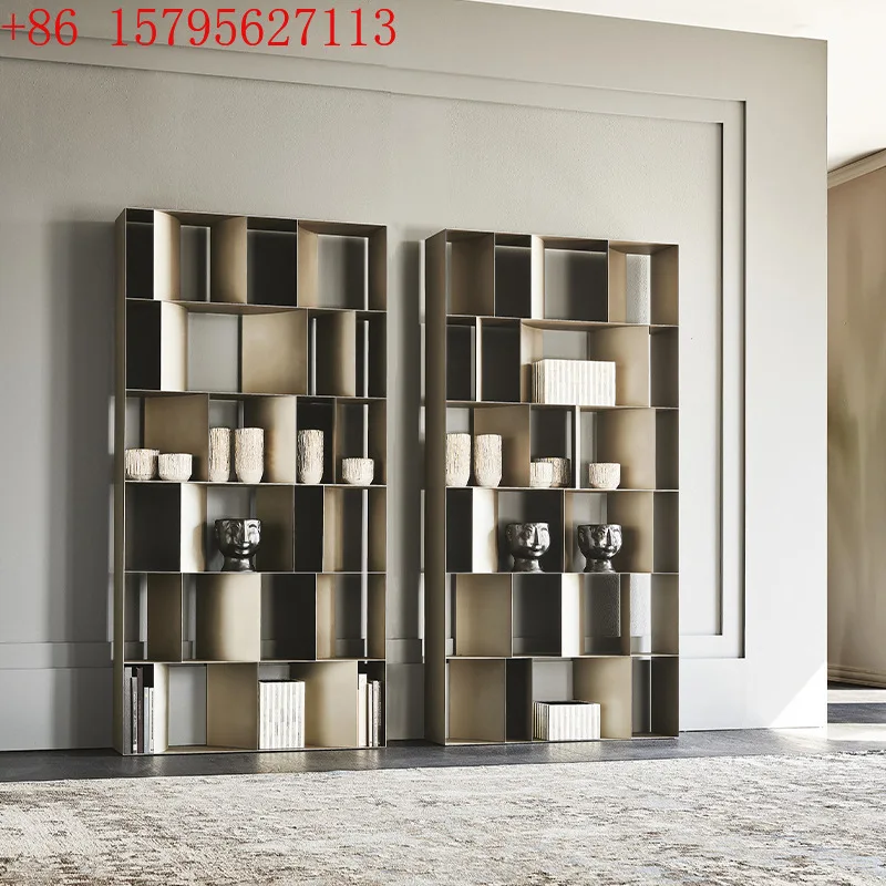 Minimal stainless steel bookshelf floor cabinet living room study storage decorative cabinet
Minimal stainless steel bookshelf floor cabinet living room study storage decorative cabinet