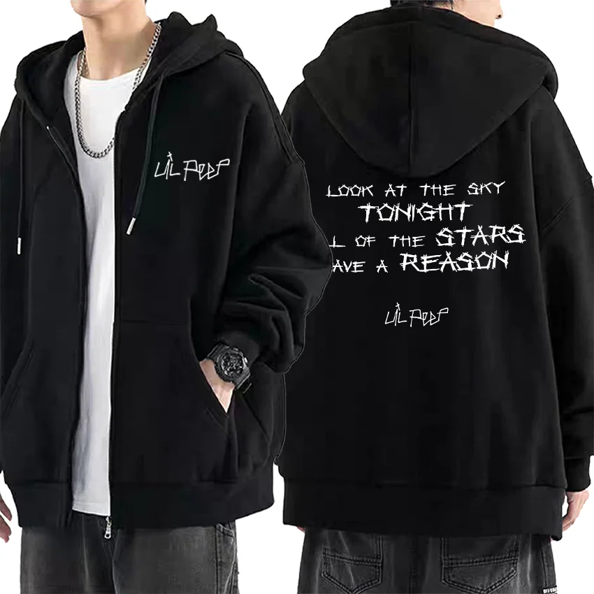 Lil Peep print Hoodie Coat Men Women hip hop Sweatshirts Casual Fashion Rapper Music Album Unisex Fleece Cotton Zip Up Jacket
Lil Peep print Hoodie Coat Men Women hip hop Sweatshirts Casual Fashion Rapper Music Album Unisex Fleece Cotton Zip Up Jacket