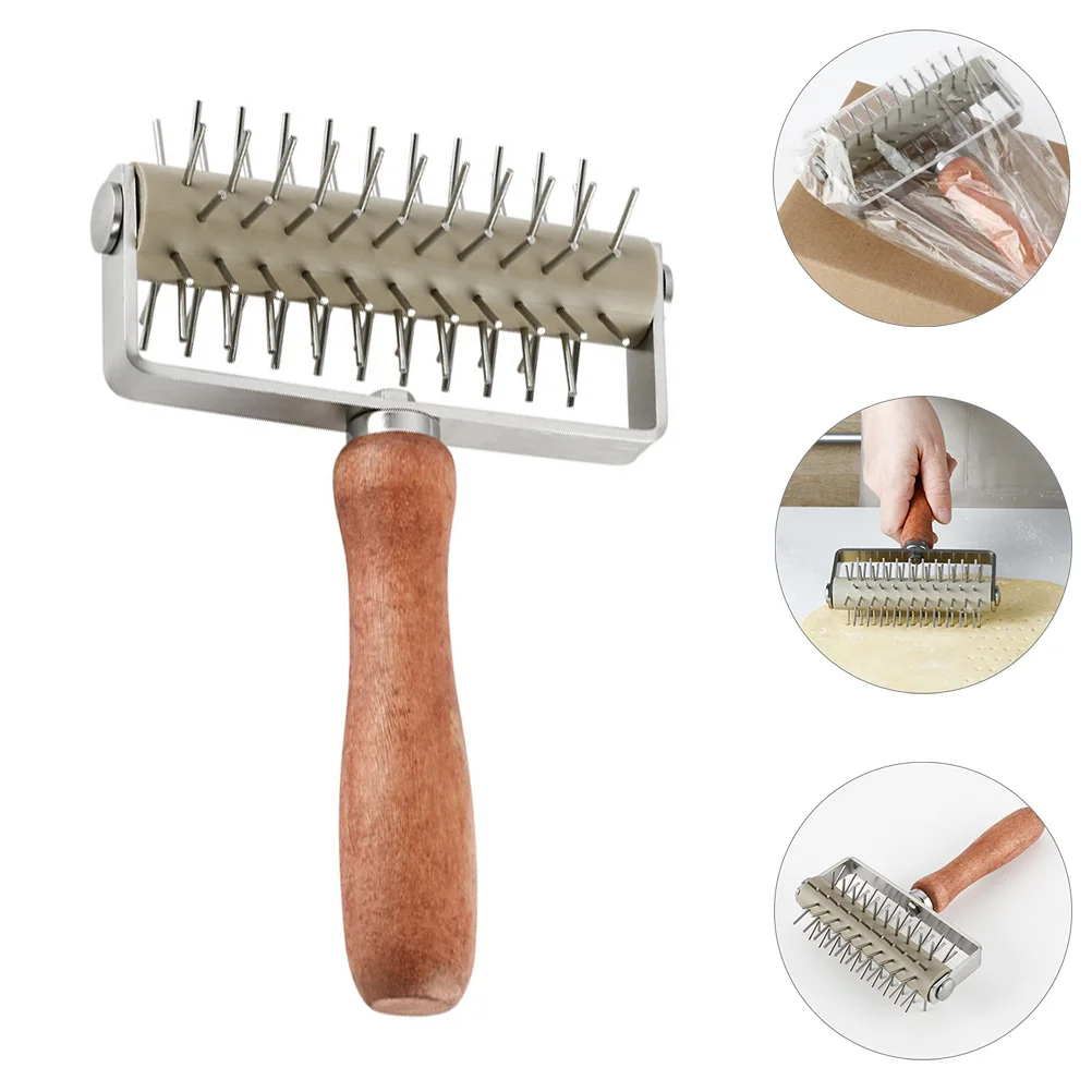 Wooden Handle Stainless Steel Pizza Dough Roller Hole Punch Tool Docker Kitchen Utensil Food Preparation Equipment Pizza
Wooden Handle Stainless Steel Pizza Dough Roller Hole Punch Tool Docker Kitchen Utensil Food Preparation Equipment Pizza
