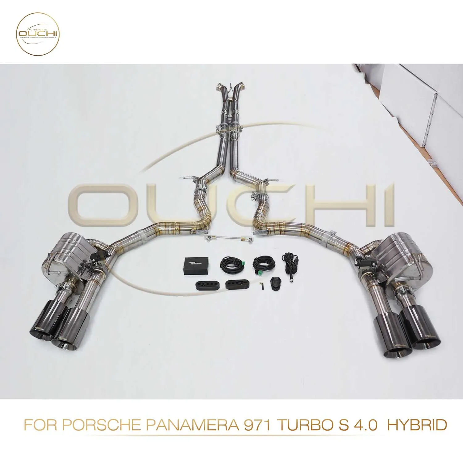 Peformance Catback For Porsche Panamera 971 Turbo S 4.0 Hybrid OUCHI Titanium Exhaust System Auto Modification Electronic Valve
Peformance Catback For Porsche Panamera 971 Turbo S 4.0 Hybrid OUCHI Titanium Exhaust System Auto Modification Electronic Valve