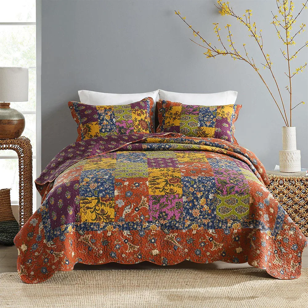 Vintage Floral Cotton Quilt Set King Queen Size 3PCS Patchwork Bedspread for Bed Summer Breathable Comforter Blanket Home Decor
Vintage Floral Cotton Quilt Set King Queen Size 3PCS Patchwork Bedspread for Bed Summer Breathable Comforter Blanket Home Decor
