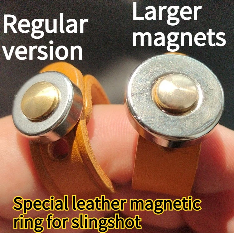 2PCS Cowhide Slingshot Strong Magnetic Ring with Steel Ball Suction and Adjustable Size Slingshot Accessories Outdoor EDC tool
2PCS Cowhide Slingshot Strong Magnetic Ring with Steel Ball Suction and Adjustable Size Slingshot Accessories Outdoor EDC tool