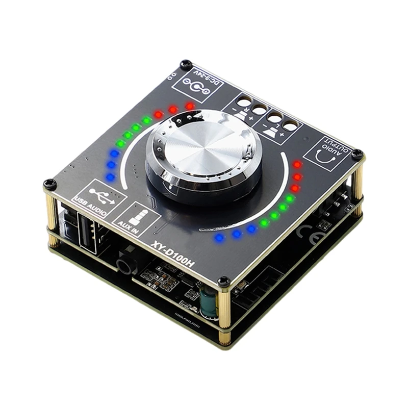 XY-D100H DC 9-24V/5A 100W+100W Digital Audio Power Amplifier Bluetooth 5.1 Stereo AUX USB Sound Card Amplifier Module
XY-D100H DC 9-24V/5A 100W+100W Digital Audio Power Amplifier Bluetooth 5.1 Stereo AUX USB Sound Card Amplifier Module