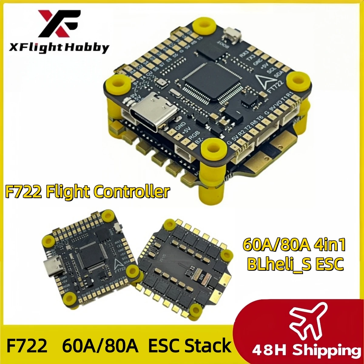 F722 F7 Flight Controller FC 60A/80A ESC BLHeli_32 4in1 3-8S Lipo Combo DShot1200 for RC FPV Freestyle Racing Drone Accessories
F722 F7 Flight Controller FC 60A/80A ESC BLHeli_32 4in1 3-8S Lipo Combo DShot1200 for RC FPV Freestyle Racing Drone Accessories