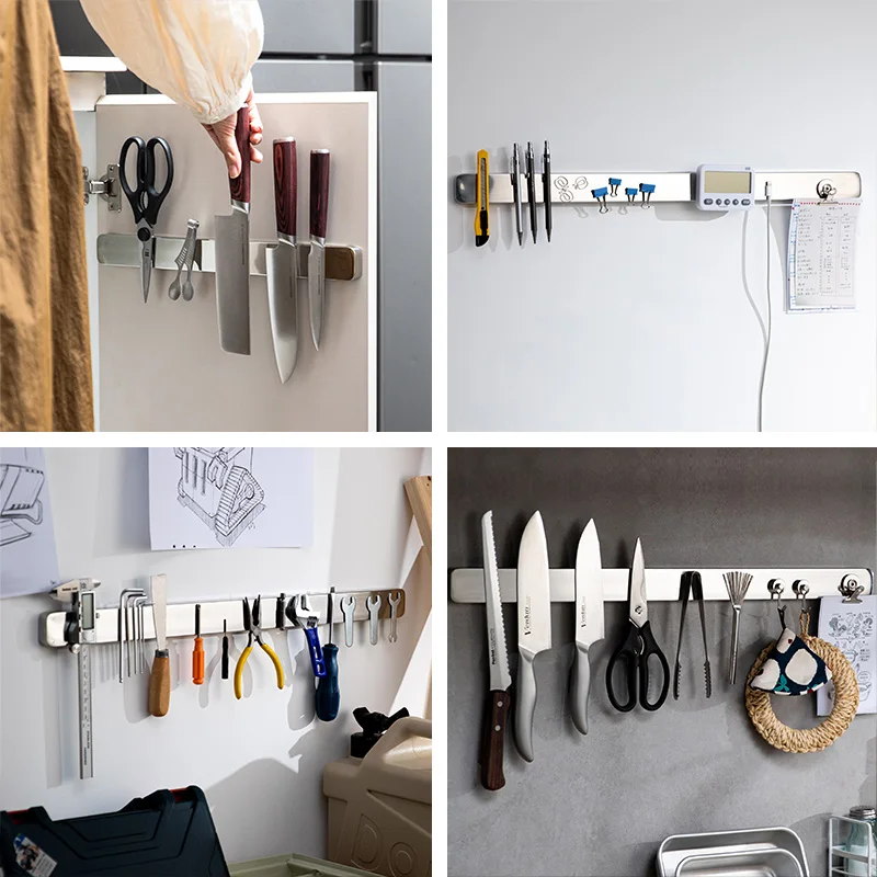 SHIMOYAMA Stainless Steel 304 Wall-mounted Magnetic Knife Bar Holder with Metal Strip for Restaurant Use
SHIMOYAMA Stainless Steel 304 Wall-mounted Magnetic Knife Bar Holder with Metal Strip for Restaurant Use