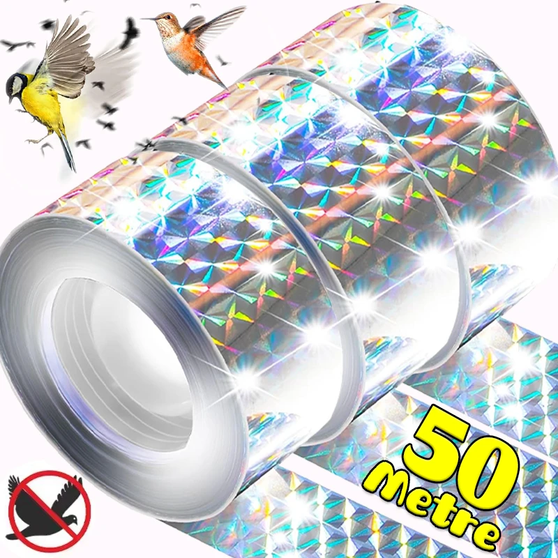 Bird Repellent Scare Tape Reflective Flash Anti Bird Tape Pigeon Repellent Tape Double-sided Bird Repeller Pest Control Ribbon
Bird Repellent Scare Tape Reflective Flash Anti Bird Tape Pigeon Repellent Tape Double-sided Bird Repeller Pest Control Ribbon