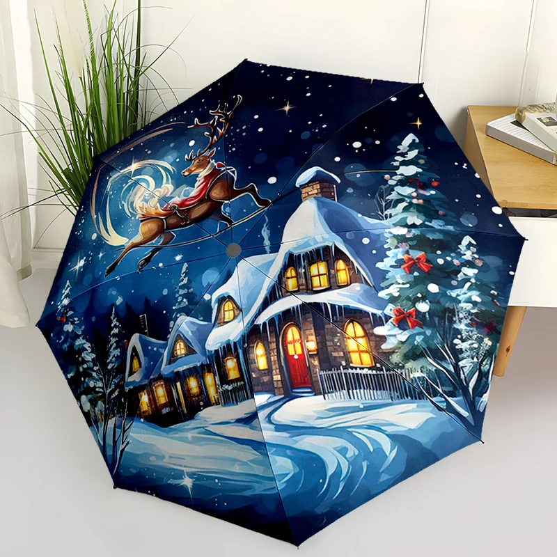 Christmas Folding Umbrella - Stylish Automatic Opening Design 8 Iron Ribs Plastic Handle Foldable Parasol Perfect Christmas Gift
Christmas Folding Umbrella - Stylish Automatic Opening Design 8 Iron Ribs Plastic Handle Foldable Parasol Perfect Christmas Gift