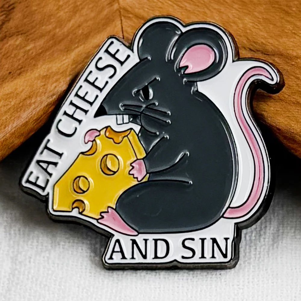 Eat Cheese And Sin Opossum Enamel Pin Funny Snarky Meme Badge Chaotic Humor Brooch Kawaii Mouse Jewelry Backpack Decorative
Eat Cheese And Sin Opossum Enamel Pin Funny Snarky Meme Badge Chaotic Humor Brooch Kawaii Mouse Jewelry Backpack Decorative