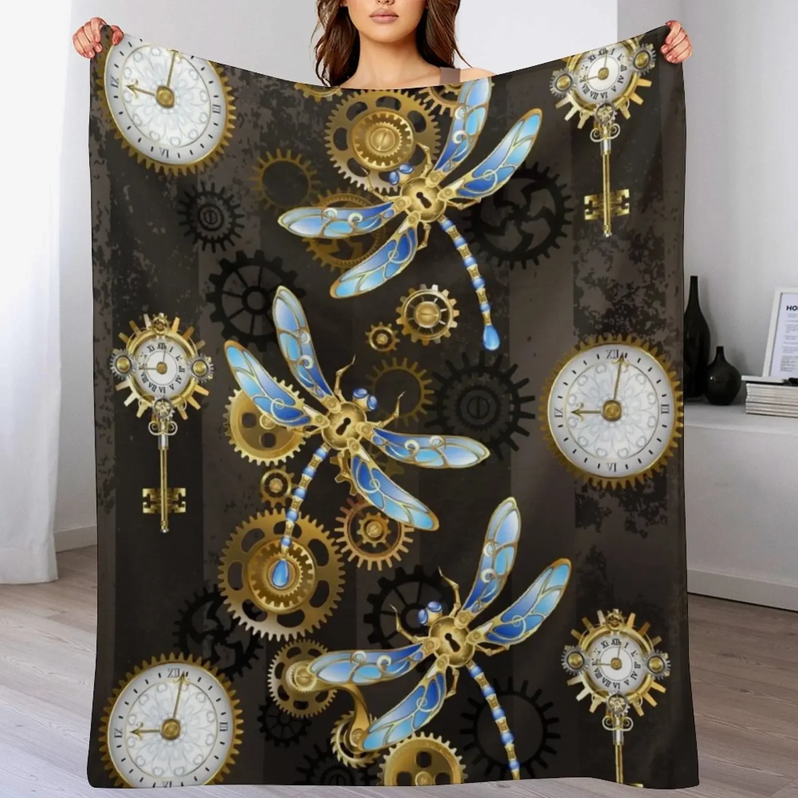Steampunk Dragonflies on grunge background Throw Blanket Plush Single Winter beds Weighted Blankets
Steampunk Dragonflies on grunge background Throw Blanket Plush Single Winter beds Weighted Blankets