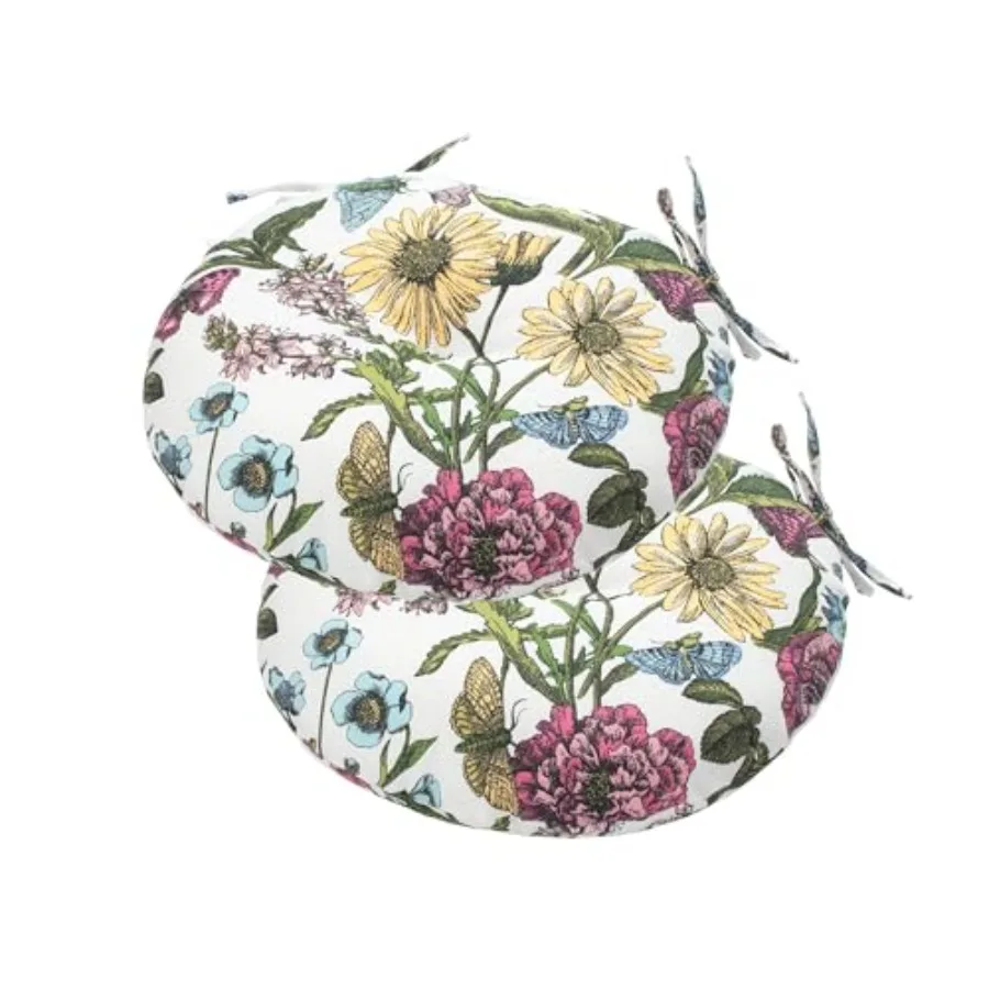 Bistro Chair Cushions 15 inch, Set of 2, Tufted Round Chair Cushions with Ties, 15"x15"x4", Water Resistant Round Seat Cushion
Bistro Chair Cushions 15 inch, Set of 2, Tufted Round Chair Cushions with Ties, 15"x15"x4", Water Resistant Round Seat Cushion