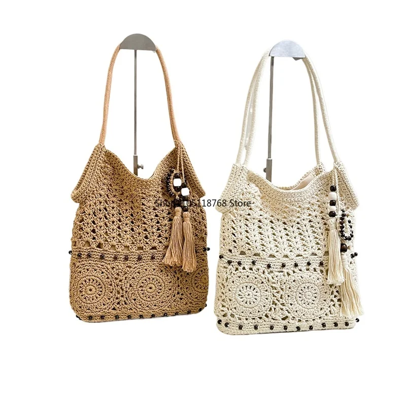 Популярная женская нишевая дизайнерская полая соломенная сумка, новая хлопковая сумка на плечо с кисточками, повседневная универсальная однотонная сумка
Популярная женская нишевая дизайнерская полая соломенная сумка, новая хлопковая сумка на плечо с кисточками, повседневная универсальная однотонная сумка