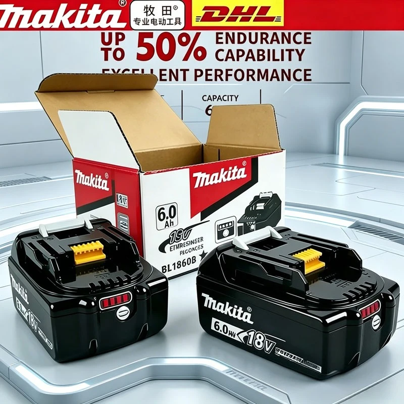 Makita 18V 6.0Ah Rechargeable Power Tools Battery 18V Makita with LED Li-ion Replacement LXT BL1860B BL1860 BL1850 LXT-400
Makita 18V 6.0Ah Rechargeable Power Tools Battery 18V Makita with LED Li-ion Replacement LXT BL1860B BL1860 BL1850 LXT-400