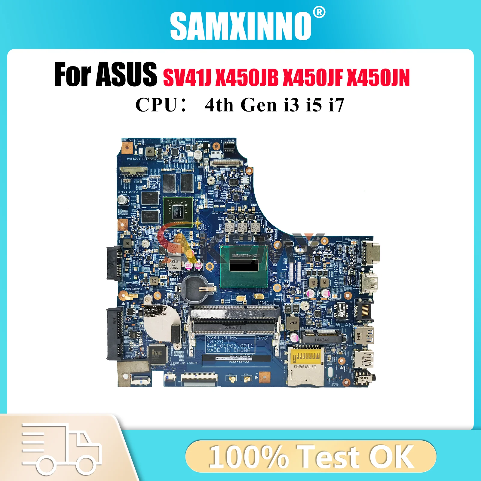 X450JN Laptop Motherboard For ASUS VivoBook A450J X450JB X450JN X450J SV41J X450JF K450J Notebook Mainboard With i3 i5 i7 CPU
X450JN Laptop Motherboard For ASUS VivoBook A450J X450JB X450JN X450J SV41J X450JF K450J Notebook Mainboard With i3 i5 i7 CPU