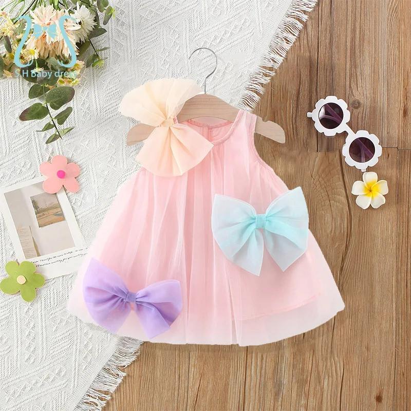 Children Summer Sleeveless Clothes Sweet Bow Baby Girl Dress Comfortable Voile Fairy Dresses 0-3 Y Kids' Costumn Infant Clothing
Children Summer Sleeveless Clothes Sweet Bow Baby Girl Dress Comfortable Voile Fairy Dresses 0-3 Y Kids' Costumn Infant Clothing