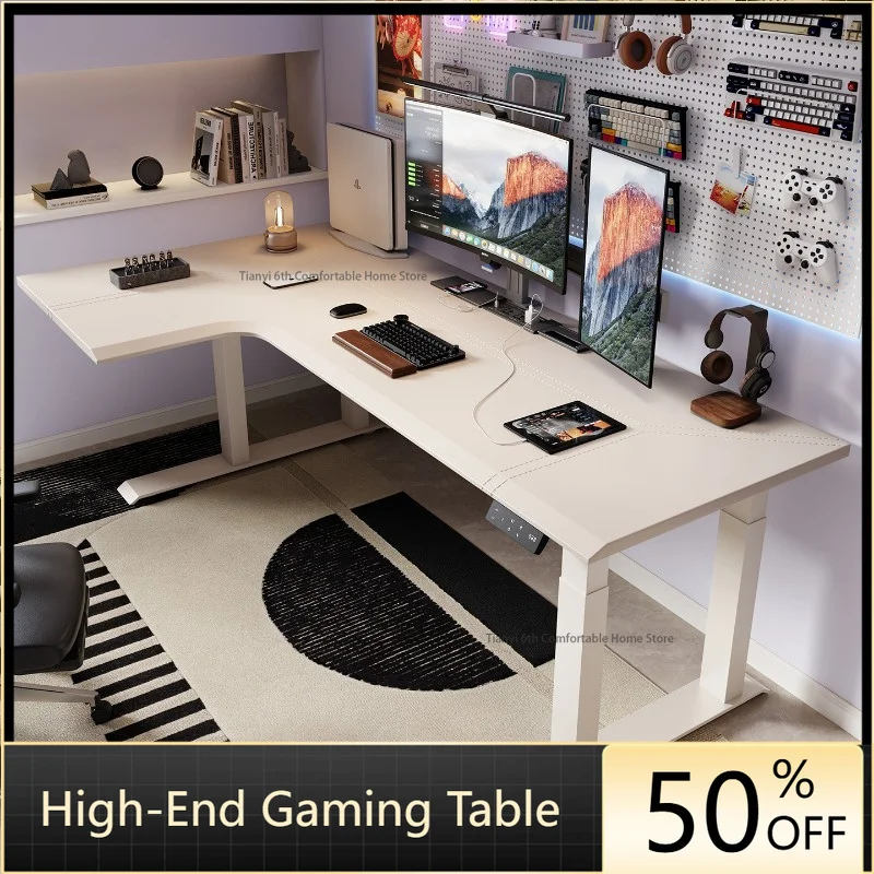 Modern Minimalist Corner Electric Lift Desk Nordic Designer L-shaped Solid Wood Gaming Desks Computer Office Furniture FYCD
Modern Minimalist Corner Electric Lift Desk Nordic Designer L-shaped Solid Wood Gaming Desks Computer Office Furniture FYCD