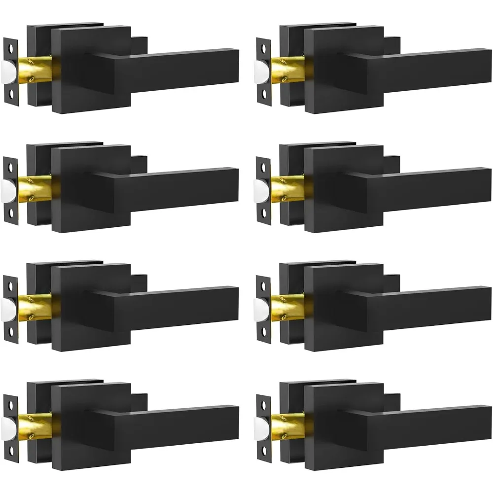 Passage Door Lever 8 Pack Matte Black Interior Door Handles for Bedroom Hallway Closet Heavy Duty Square Keyless Non Locking
Passage Door Lever 8 Pack Matte Black Interior Door Handles for Bedroom Hallway Closet Heavy Duty Square Keyless Non Locking