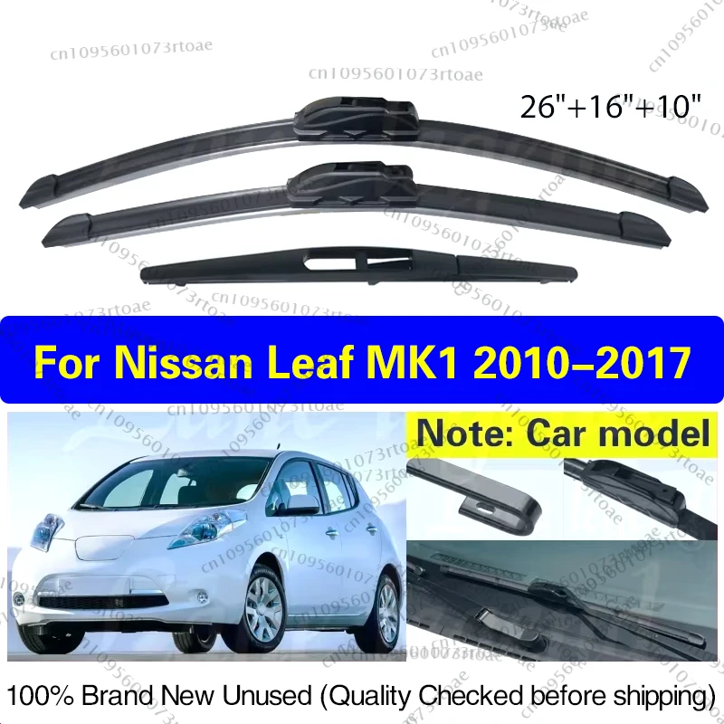 For Nissan Leaf MK1 2010 - 2017 Front Rear Wiper Blades Windshield Windscreen Clean Window Rain Brush 26"16"10" Car Accessories
For Nissan Leaf MK1 2010 - 2017 Front Rear Wiper Blades Windshield Windscreen Clean Window Rain Brush 26"16"10" Car Accessories