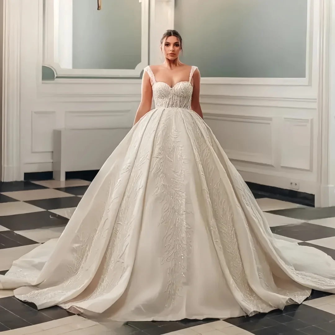 Великолепное сексуальное свадебное платье без рукавов по индивидуальному заказу, милое бальное платье с кружевной аппликацией и бисером, платье принцессы для невесты, Vestido de Noiva
Великолепное сексуальное свадебное платье без рукавов по индивидуальному заказу, милое бальное платье с кружевной аппликацией и бисером, платье принцессы для невесты, Vestido de Noiva