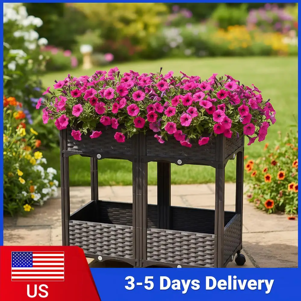 Приподнятые грядки на колесах: ящик-клумба для уличных растений, томатов, цветов и овощей
Приподнятые грядки на колесах: ящик-клумба для уличных растений, томатов, цветов и овощей