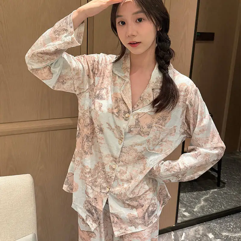 Pajama Sets Woman Silk Home Morning Hooded Terry Robe Style Sleep Set Full Length Cozy Practical Comfortable Versatile All-Match
Pajama Sets Woman Silk Home Morning Hooded Terry Robe Style Sleep Set Full Length Cozy Practical Comfortable Versatile All-Match