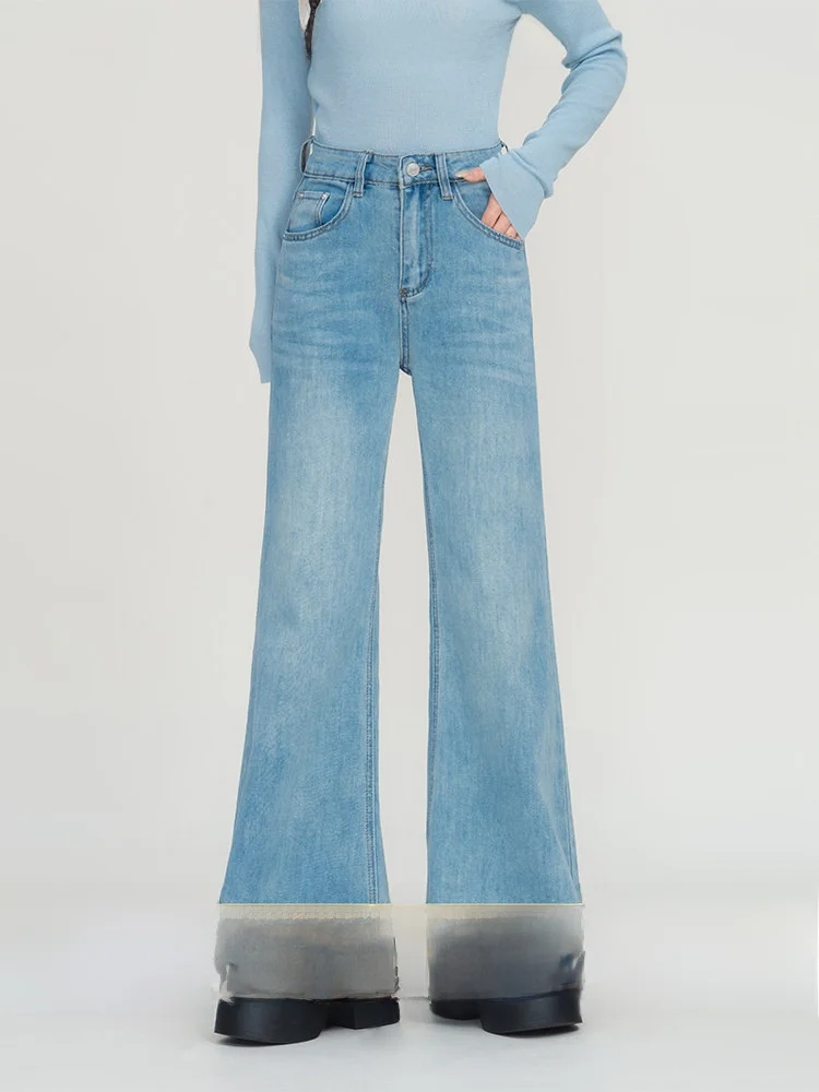 Loveheynew High Waist Bell Bottom Blue Jeans Women's Summer New Meat Covering Slimming Long Pants Straight Leg Denim
Loveheynew High Waist Bell Bottom Blue Jeans Women's Summer New Meat Covering Slimming Long Pants Straight Leg Denim