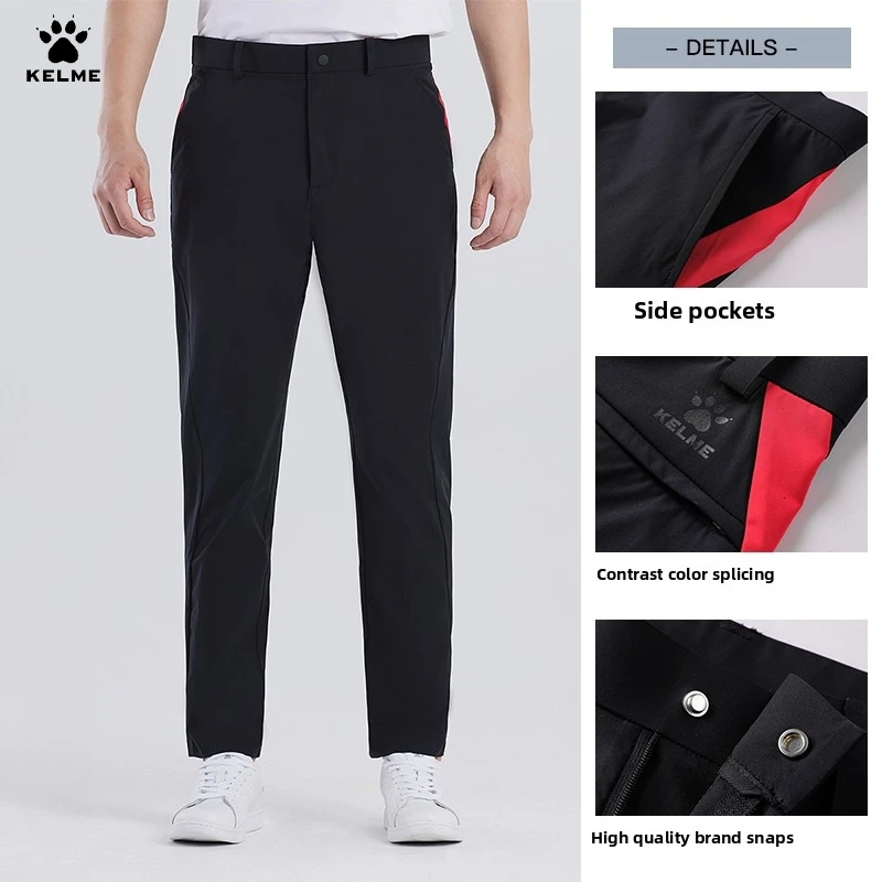 Kelme Men's Woven Straight Leg Pants Black Business Pants Outdoor Breathable Running Pants Quick Drying Yoga Pants
Kelme Men's Woven Straight Leg Pants Black Business Pants Outdoor Breathable Running Pants Quick Drying Yoga Pants