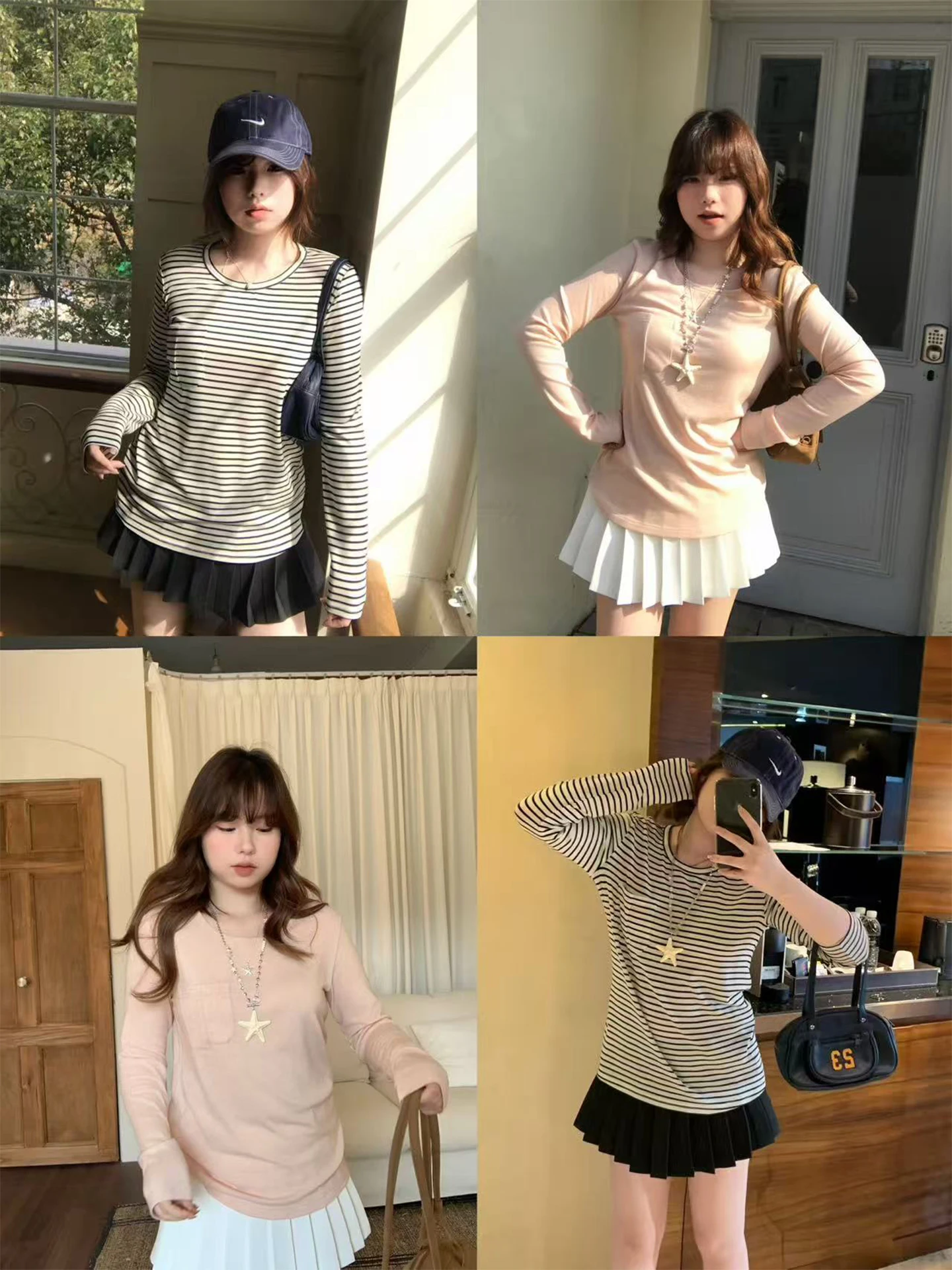 Women's Long Sve T-irt Oxygen Factor Wool Loose Fit Commute Versatile Top round Ne ket Detail Korean Sle
Women's Long Sve T-irt Oxygen Factor Wool Loose Fit Commute Versatile Top round Ne ket Detail Korean Sle