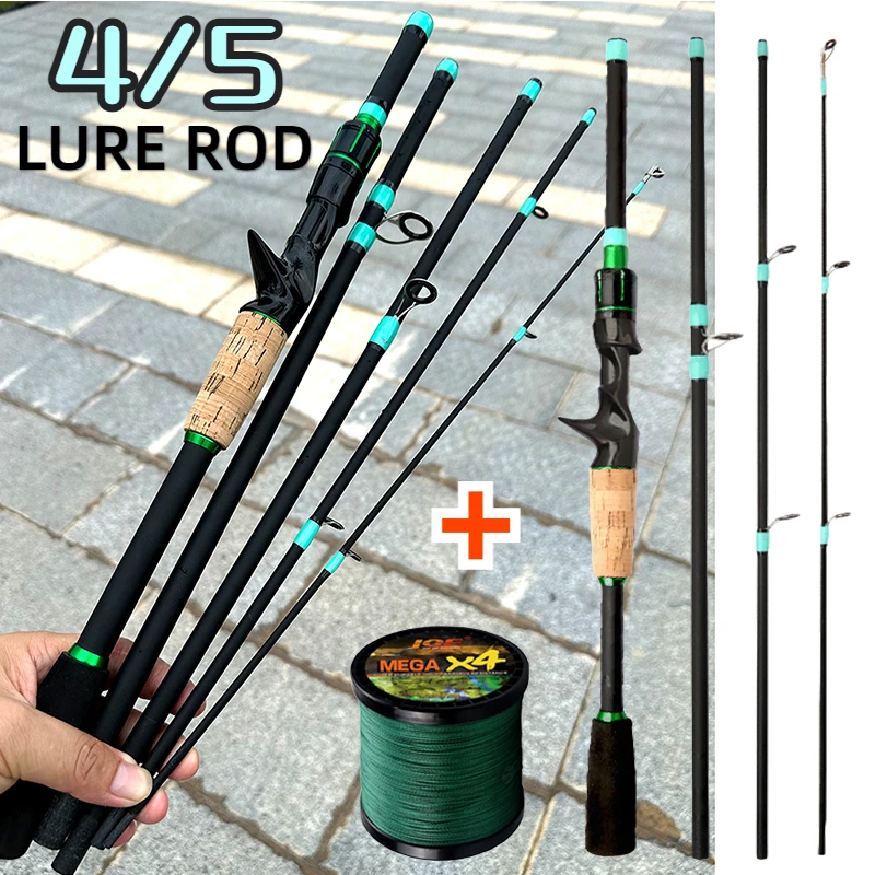 GHOTDA Carbon Fiber Travel Lure Fishing Rod 1.8~2.1m ML Action 4 / 5 Sections Baitcasting Pole with EVA Handle for All Waters
GHOTDA Carbon Fiber Travel Lure Fishing Rod 1.8~2.1m ML Action 4 / 5 Sections Baitcasting Pole with EVA Handle for All Waters