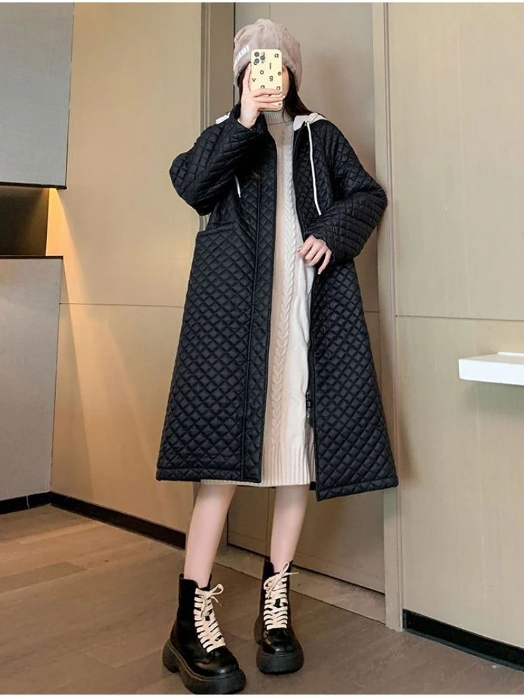 Autumn and Winter New Women's Cotton Clothing Loose Commuting Casual Patchwork Hooded Parkas
Autumn and Winter New Women's Cotton Clothing Loose Commuting Casual Patchwork Hooded Parkas