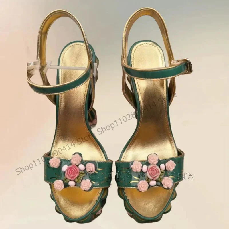 Pink Floral Fretwork Design Open Toe Platform Sandals Ankle Buckle Strap Women Shoes Strange Style Heel 2026 Zapatos Para Mujere
Pink Floral Fretwork Design Open Toe Platform Sandals Ankle Buckle Strap Women Shoes Strange Style Heel 2026 Zapatos Para Mujere