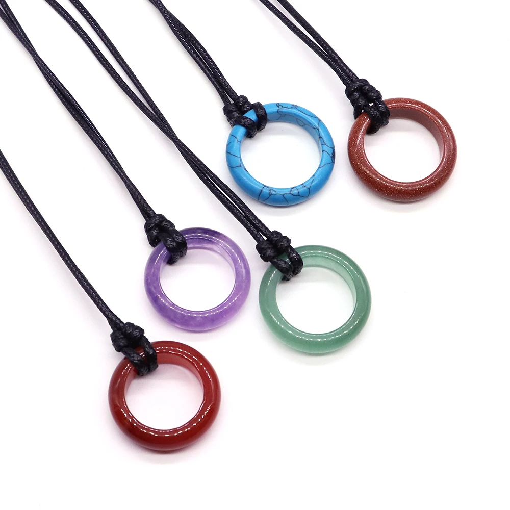 Black Leather Cord Wax Rope Chain Adjustable Necklace for Women Gothic Natural Gemstones Ring Pendant Healing Crystals Jewelry
Black Leather Cord Wax Rope Chain Adjustable Necklace for Women Gothic Natural Gemstones Ring Pendant Healing Crystals Jewelry