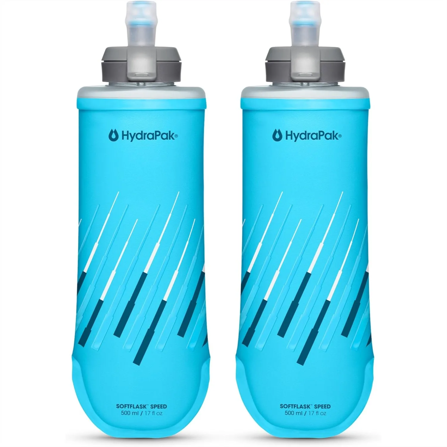 Compressible Soft Flask Water Bottle 500ml 2-Pack for Hydration Vests and Running Packs with Easy Open Cap
Compressible Soft Flask Water Bottle 500ml 2-Pack for Hydration Vests and Running Packs with Easy Open Cap