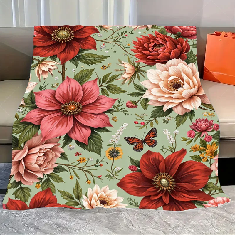 1pc Flannel Blanket Vintage Floral Butterfly Print Throw Blanket for Cozy Home Decor
1pc Flannel Blanket Vintage Floral Butterfly Print Throw Blanket for Cozy Home Decor