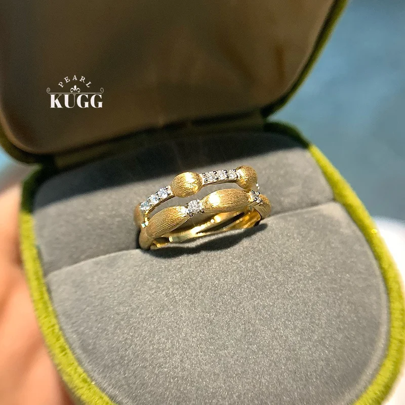 KUGG 100% 18K Yellow Gold Rings Luxury Elegant Style Real Natural Diamond Engagement Ring for Women High Wedding Jewelry
KUGG 100% 18K Yellow Gold Rings Luxury Elegant Style Real Natural Diamond Engagement Ring for Women High Wedding Jewelry
