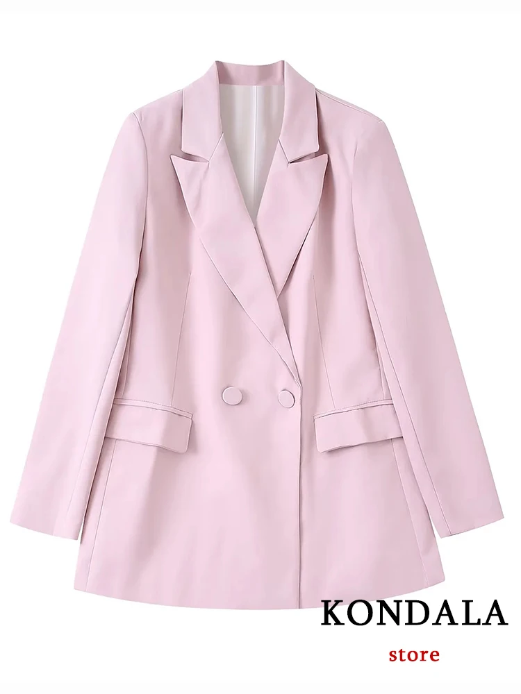 KONDALA Office Lady Double Breasted V Neck Pockets Blazer Women Long Sleeve Fashion 2022 Autumn Jackets Female Elegant Outwear
KONDALA Office Lady Double Breasted V Neck Pockets Blazer Women Long Sleeve Fashion 2022 Autumn Jackets Female Elegant Outwear