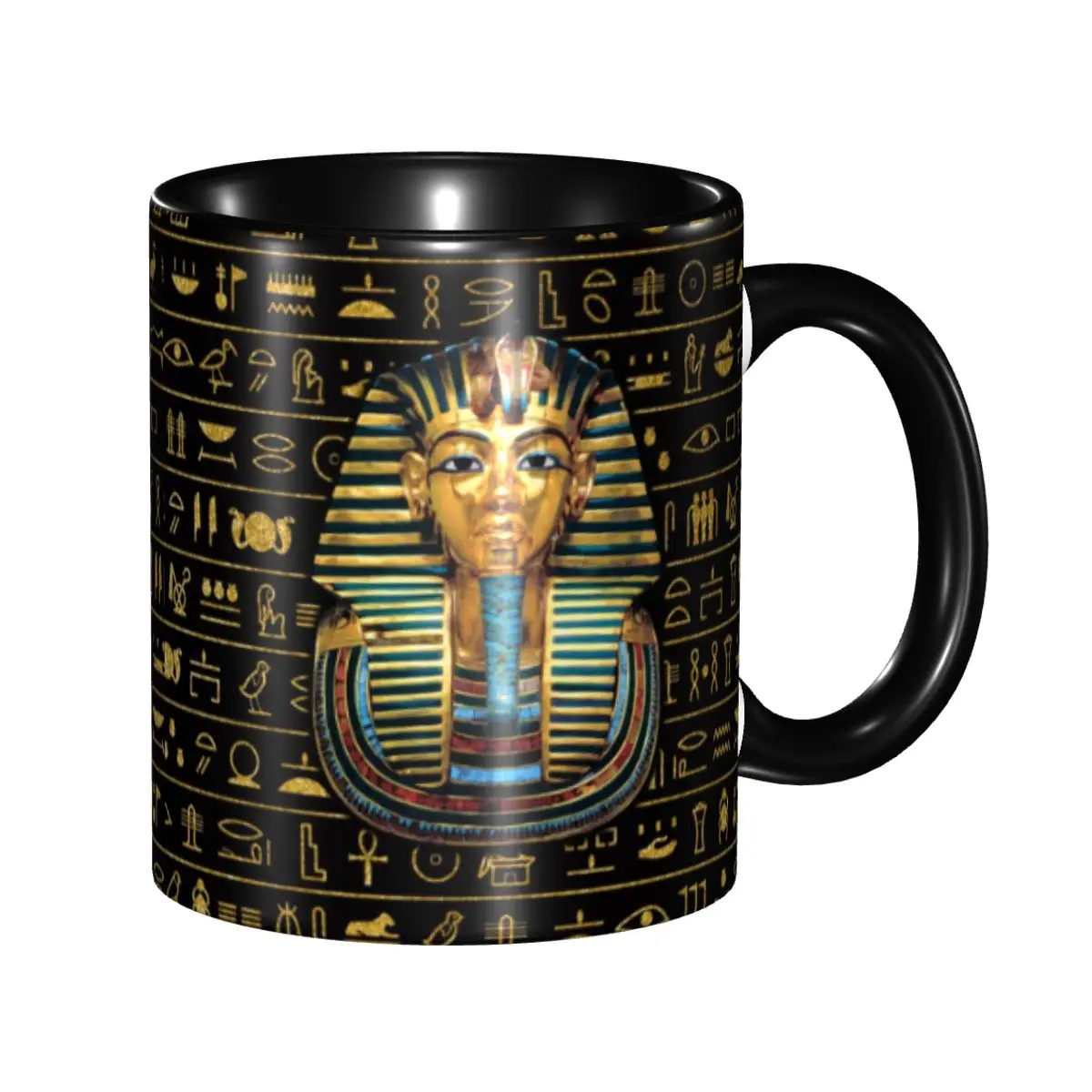 DIY Ancient Gold Pharaoh Egypt King Tut Ceramic Mug Personalized Egyptian Hieroglyphic Coffee Cup Creative Gift
DIY Ancient Gold Pharaoh Egypt King Tut Ceramic Mug Personalized Egyptian Hieroglyphic Coffee Cup Creative Gift