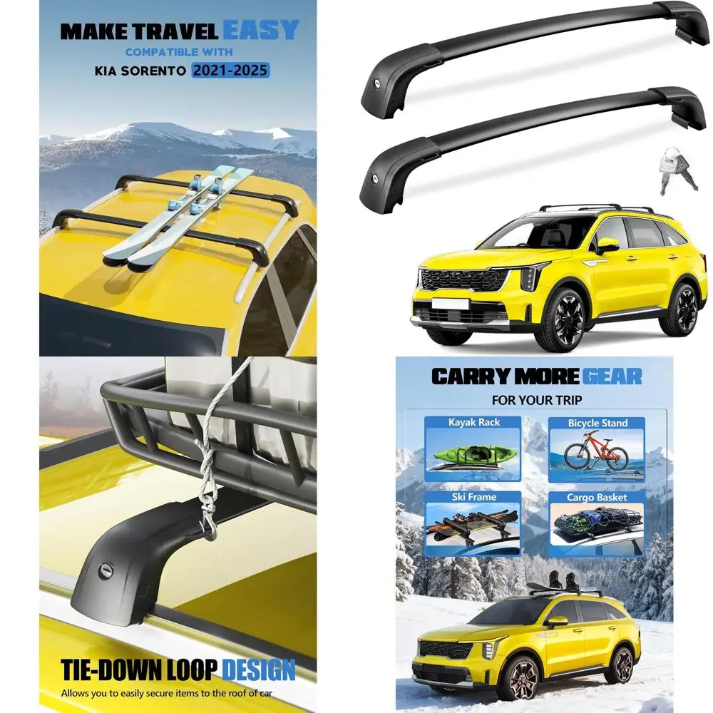 Сверхмощные перекладины на крышу с замком на 220 фунтов для моделей Kia Sorento и Hybrid 2021-2026 годов со скрытыми боковыми направляющими, черная отделка
Сверхмощные перекладины на крышу с замком на 220 фунтов для моделей Kia Sorento и Hybrid 2021-2026 годов со скрытыми боковыми направляющими, черная отделка