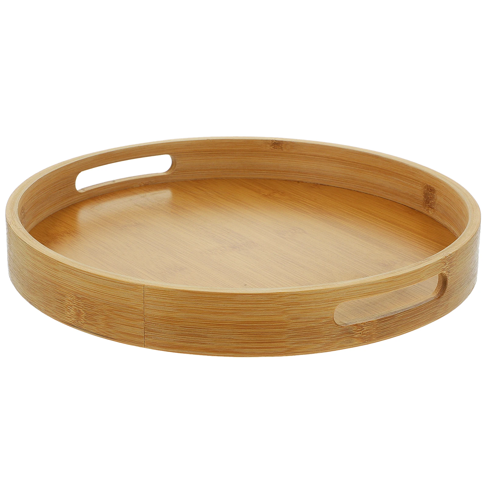 Portable Tea Tray Server Bamboo Breakfast Trays Serving Food Round Plate with Handles
Portable Tea Tray Server Bamboo Breakfast Trays Serving Food Round Plate with Handles