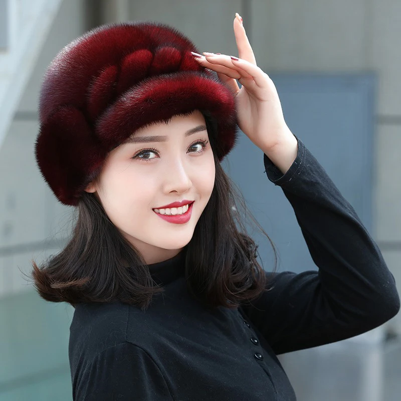 Winter Ladies New Thermal Hat Luxury Mink Hair Thickened Casual Classic Top Hat Fashion Twist Elegant Women's Fur Straw hat
Winter Ladies New Thermal Hat Luxury Mink Hair Thickened Casual Classic Top Hat Fashion Twist Elegant Women's Fur Straw hat
