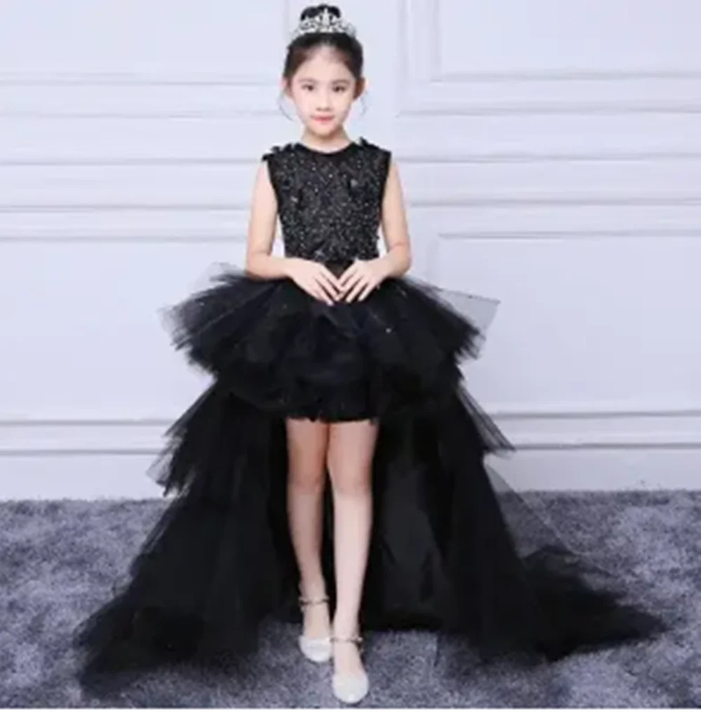 Customized Black Flower Girl Dresses For Wedding Appliques Sleeveless Puffy Princess Birthday Party First Communion Gown
Customized Black Flower Girl Dresses For Wedding Appliques Sleeveless Puffy Princess Birthday Party First Communion Gown