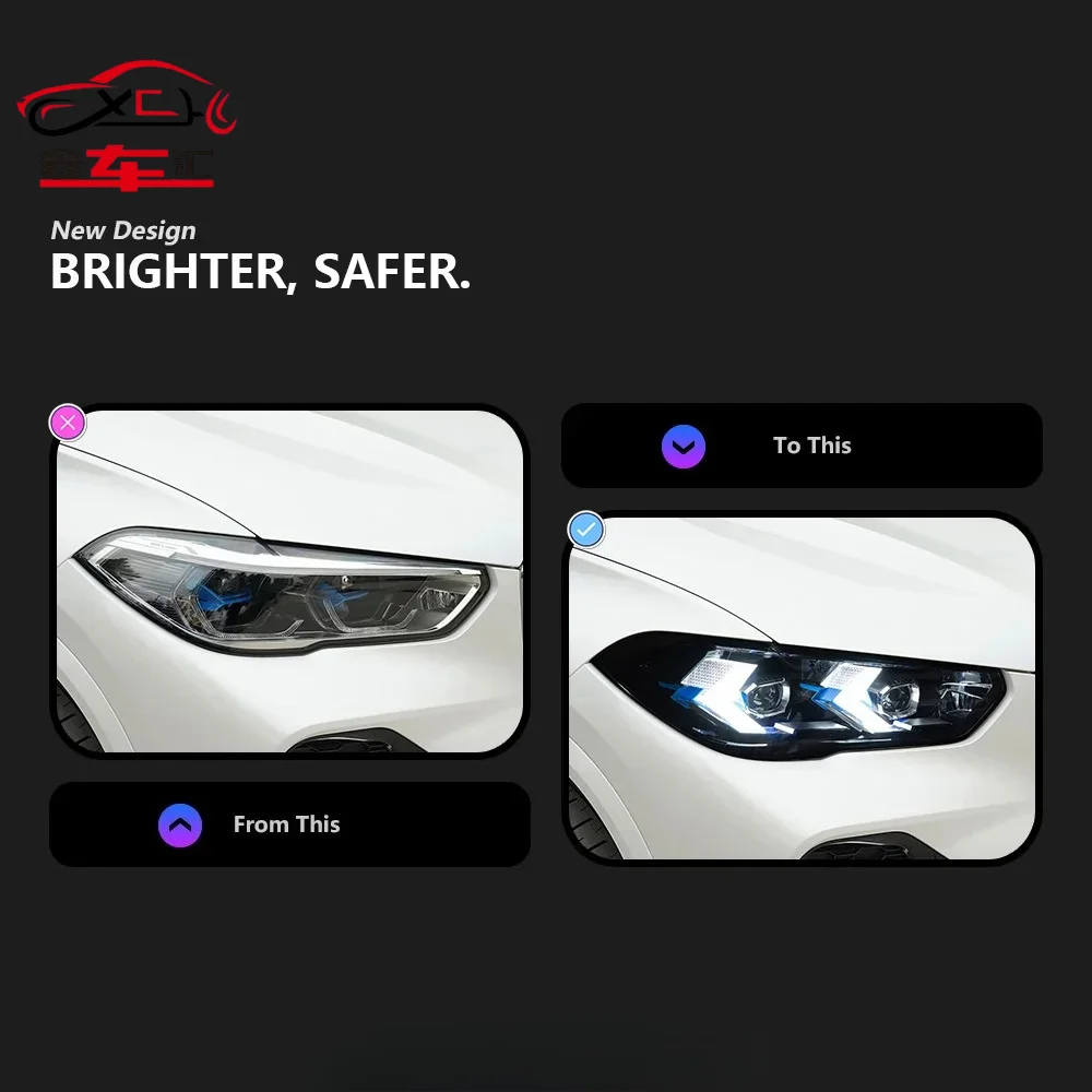 Auto Parts For BMW X5 G05 Headlights 2019-2024 G06 latest Styling LED Daytime Lights Dual Projector Car Accesorios Modified
Auto Parts For BMW X5 G05 Headlights 2019-2024 G06 latest Styling LED Daytime Lights Dual Projector Car Accesorios Modified
