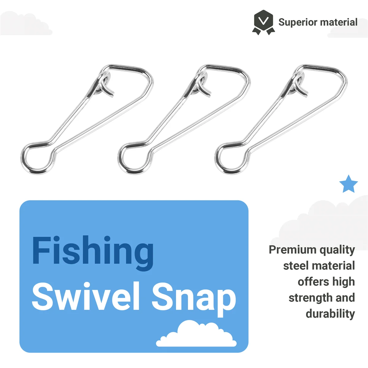 SSR 100Pcs Fishing Hooked Snap Links Fishing Swivel Snap Hook Line Connector Carp Fishing Tackle L-16Mm 
SSR 100Pcs Fishing Hooked Snap Links Fishing Swivel Snap Hook Line Connector Carp Fishing Tackle L-16Mm